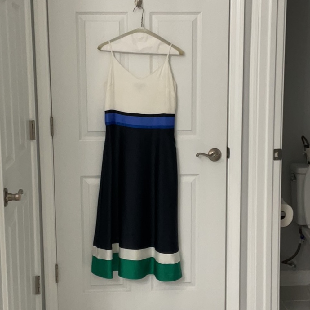 Colorblock Halter Dress